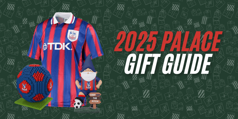 Banner image featuring three Crystal Palace presents for a guide to gifts for Palace fans in 2025