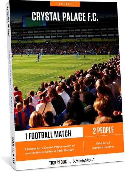 Crystal Palace match tickets for two people for a game at Selhurst Park, ideal gift for an Eagles fan