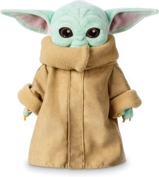 Official Disney plush toy of Baby Yoda Grogu, great gift for young Star Wars fans